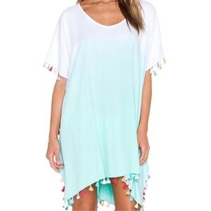 Seafolly Bandwave Memphis Kaftan Coverup Tasseled